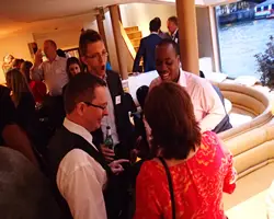 Corporate Entertainment Ideas: Undercover Waiters - reception drinks aboard the Silver Sturgeon, London