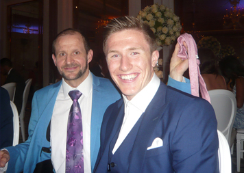 Pickpocket Entertainer Matt Windsor - stealing a tie at a wedding at Claridges Hotel, London