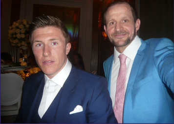Pickpocket Entertainer Matt Windsor - wearing a pickpocketed tie at a wedding at Claridges Hotel, London